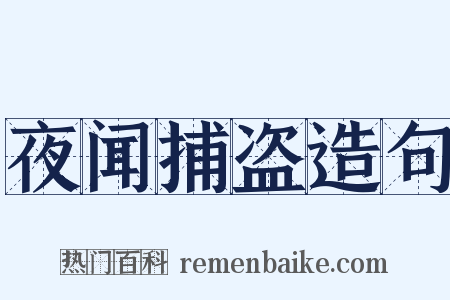 夜闻捕盗造句是什么意思的图片